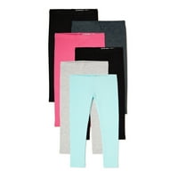 Wonder Nation Djevojke Čvrsto Dijete Teško Legging, 6-Pack, Veličine 4 - & Plus