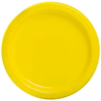 Neonski Žuti papirni tanjiri za deserte, 7in, 70ct