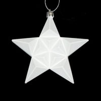 12ct mat zimski bijeli blistavi zvezda Shatter otporni na božićni ukrasi 5