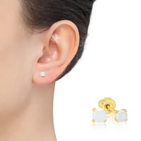 Kućni komplet za pirsing ušiju sa simuliranim bisernim naušnicama od žutog zlata od 14kt