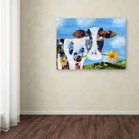 Zaštitni znak Likovna umjetnost' krava ' platno Art by Artpoptart
