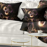 Designart sjajni mali fraktalni cvjetovi - jastuk za bacanje apstrakta-12x20