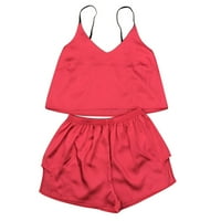 Zuwimk Womens Pidžama setovi, ženska slatka odjeća za spavanje tiska i kratke hlače Pidžama Set Red, XXL